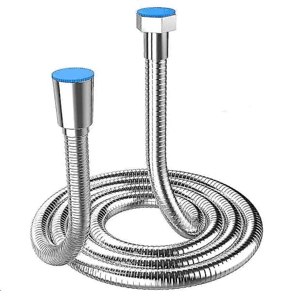 Bruseslange 5m Ekstra Lang Rustfrit Stål Brusehovedslanger, Med Solid Messingforbindelse, Universal, Anti-revne, Krom Finish. (500cm)