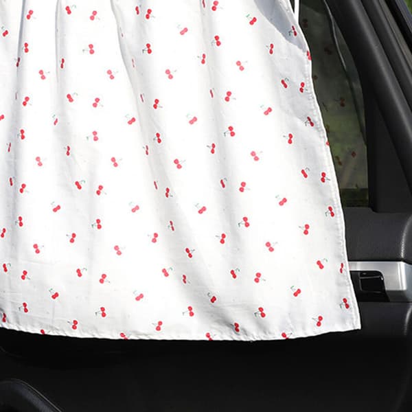 Car Sunshade with Suction Cup, Sunshade for Children, Side Window Insulation, Curtain, Cherry
