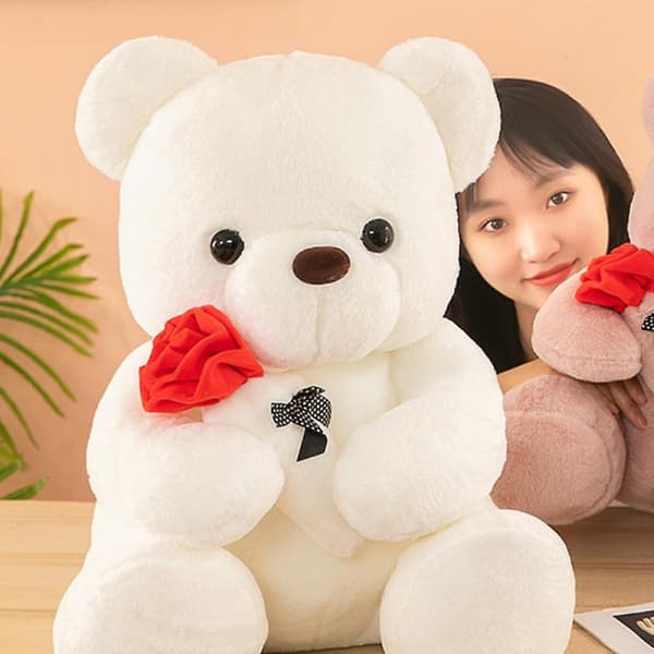 Unique Patterned Bear, Filled with PP Cotton, Collectible, Creative Design, Handmade Quality, Perfect for Display, Perfect for Cuddling, Birthday Gift