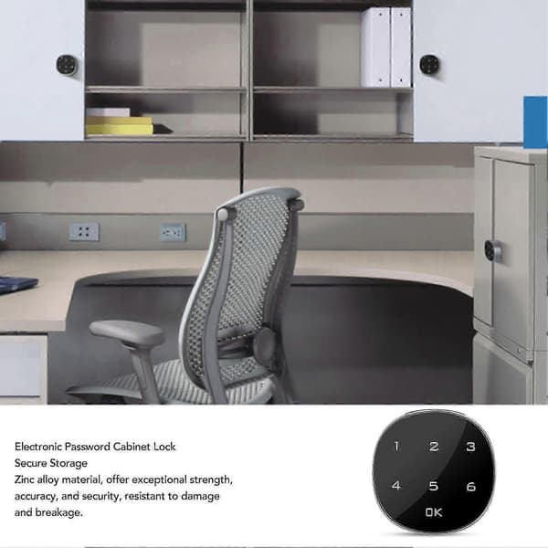 Electronic Cabinet Lock Zinc Alloy Enhanced Security Flexible Setting Digital Password Keyless Lock for Wardrobe Drawer.