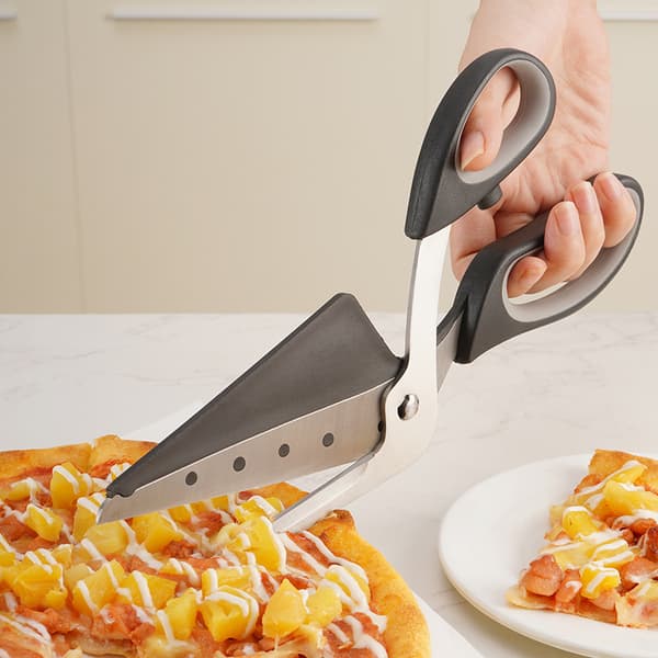 Pizzasaks i rustfritt stål med slikkepott