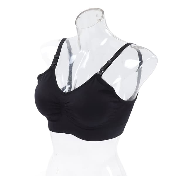 Handsfree Breast Pump Bra Adjustable Soft Breathable Pumping Bra for New Moms Black M 0.2 0.2