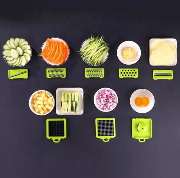 16-in-1 Vegetable Chopper Fruit Salad Mandoline Slicer Food Dicer Peeler