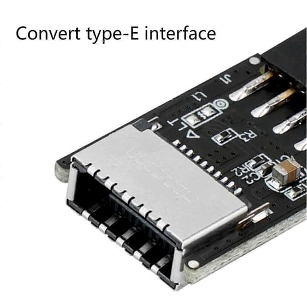 5 STK USB Frontpaneladapter Typ-E Hona till USB 2.0 9 PIN Hona Adapter Header för Datormoderkort H8WD