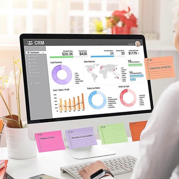 9-pack To-Do List Sticky Notes, 450 Sheets Self-Stick To-Do Notes with Line, 3 x 4 Inch Self-Adhesive Memo Notes