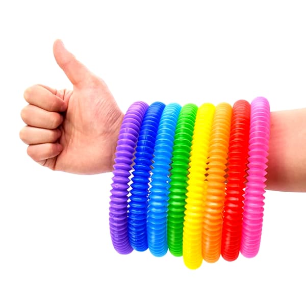 4-pakkaus - Pop Tube - Fidget-lelut - Lelu / Sensorinen monivärinen