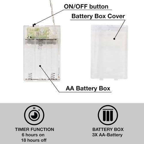 CozyHome Marokkanske LED-lyskæder - 5 meter, med strømadapter eller batteri