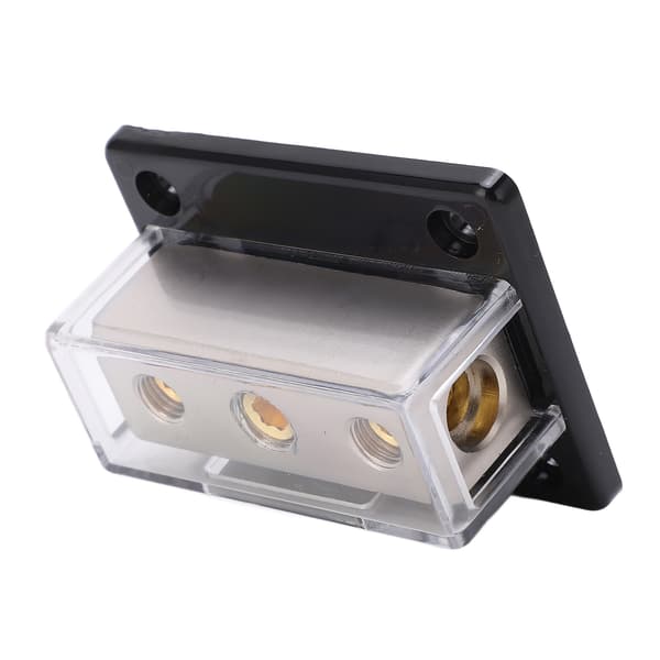 2-Way Power Distribution Block 0GA In 4GA Out Distribution Connection Block Universal for Car Audio