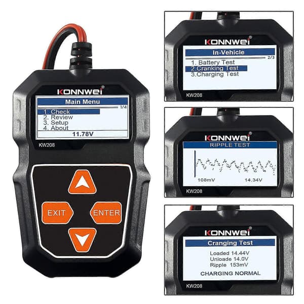 Kw208 Er Bil Digital 12v 100-2000cca Automotive Er Verktyg