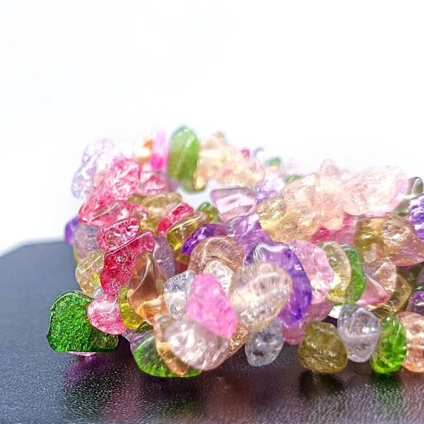 Chip Stone Necklace Natural Crystal Beads Chain