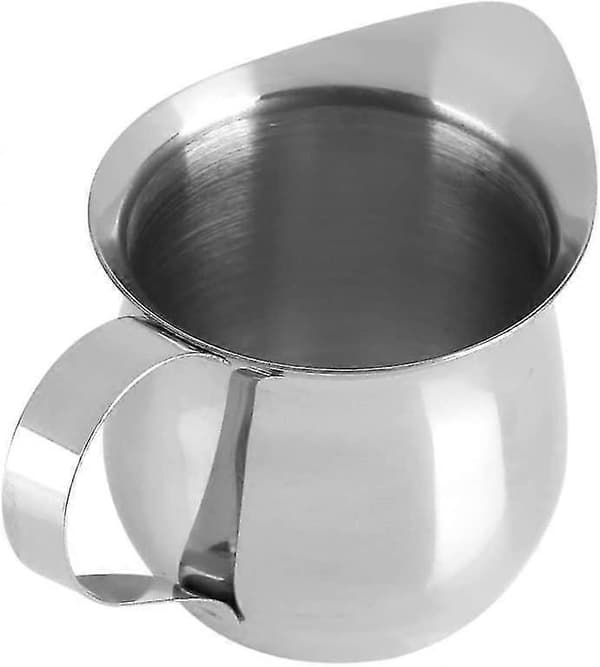 Mælkekande i rustfrit stål til skumning, multifunktionel mælkeskummerkande (3oz) (santanxing)