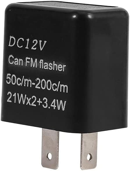 2-polet Blinkrelæ, (Sort) 12V Universal Justerbar Elektronisk F