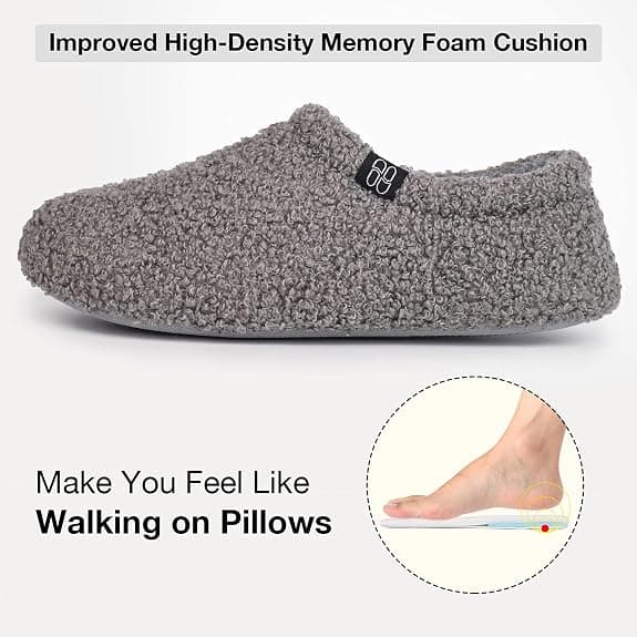 Mokkasiner til kvinder og mænd med memory foam og fleecefor-FA-