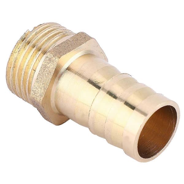 5 Pcs BSP Male Connector Pipe Fitting Brass Straight PC14-04 (1/2)