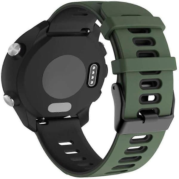 Two-tone silicone strap (red + black) for Garmin Forerunner 245 [DB]