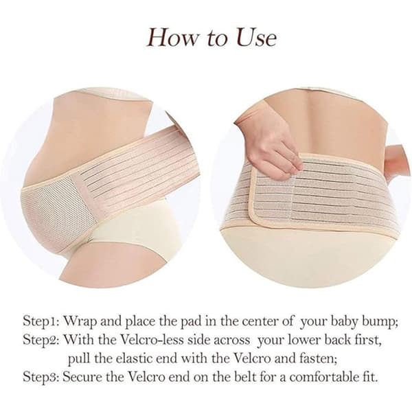 Pregnancy Belt - Abdominal and Pelvic Support - Comfortable Maternity Belly Band One Size