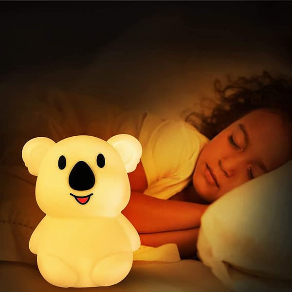 Barnenattlampe, Touch Light LED Nattlampe, 9 Farger USB