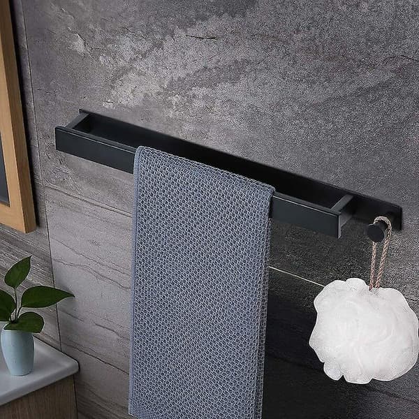 Kylpyhuonekalusteet, pyyheteline ilman porausta ruostumaton teräs pyyheteline itseliimautuva kylpypyyheteline vieraspyyheteline 40 cm (musta)