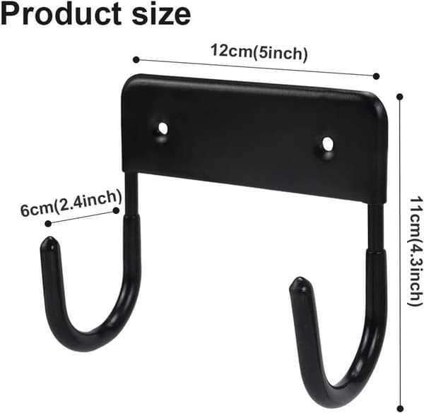 Ironing Board Holder - Hanging System Hook Wall Mounted Storage Hooks Wall Tool for Laundry Rooms, Garages and Spaces 12*11*6 cm Black_yu