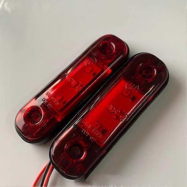 10 stk 3LED LED Bilhenger Sidemarkeringslys Viklingslys Sidemarkeringslys Tilhenger Baklys Hvit [DB]