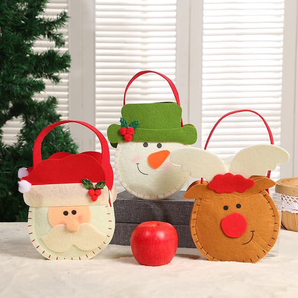 3 st Creative Christmas Gift Packaging White Beard Reindeer Snow