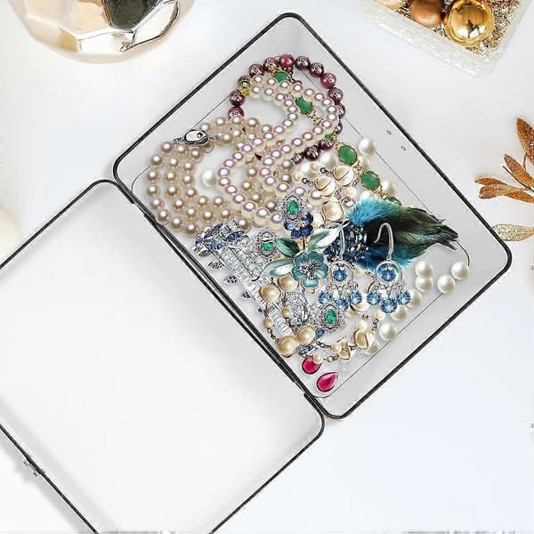 Starry Night Tin Metal Storage Box with Lock for Treasures and Keepsakes