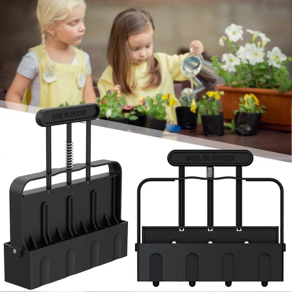 Manual Soil Blocker Mini 4 Handheld Soil Block Maker Tool for Transplanting