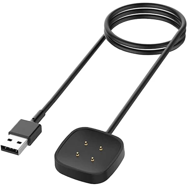 Lader for Fitbit Sense/Sense 2/Versa 3/Versa 4, Erstatningsladekabel Magnetisk Dockingstasjon for Fitbit Sense 1/2, Versa 3/4 Smartklokke