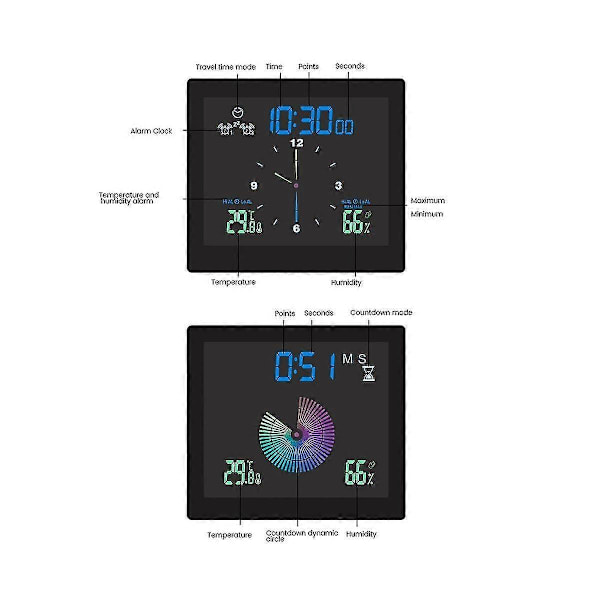 Waterproof Wall Clock for Bathroom Shower Clocks Timer Digital Electronic Wall Clock Kitchen Washroom T