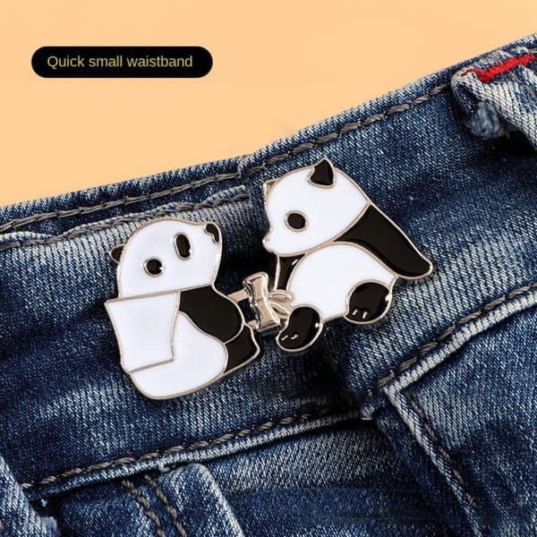Farkkunapit Ei ompelua Metallinappi KULTA PANDA PANDA kulta