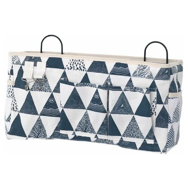 Large Wall Organizer Bag, Linen Hanging Storage Baskets with Pockets, Waterproof Bin