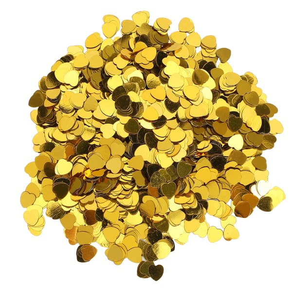 3000 stk hjerteformet konfetti Valentinsdag bryllupsglitter strø festdekorasjoner (gull)