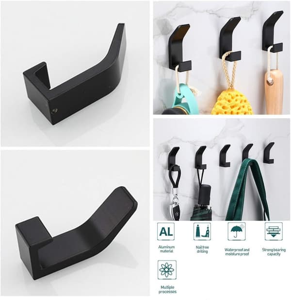 6 pcs Premium Towel Holder Dish Holder No Drilling Self-Adhesive