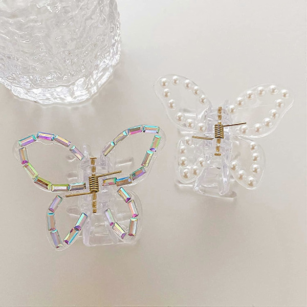 2 Pcs Butterfly Design Hair Clips