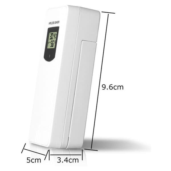 Väderstations Tillbehör Trådlös Sensor Sond Temperaturmätare Utomhus Ersättningssensor Neutral Vit 5*3,4*9,6cm 1st