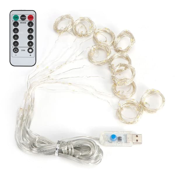 200LED chip vindusgardin lysslynger med fjernkontroll KLB