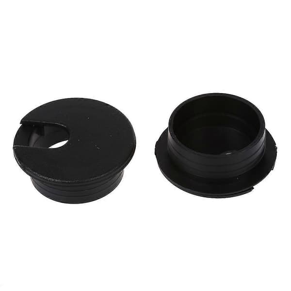10 pcs 35mm Black Cable Grommets Cable Outlet Desk Table Wire