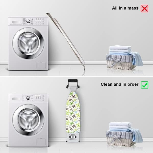 Ironing Board Holder - Hanging System Hook Wall Mounted Storage Hooks Wall Tool for Laundry Rooms, Garages and Spaces 12*11*6 cm Black_yu