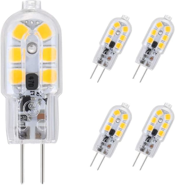 G4 LED-pære, 5-pakning 20W Halogenekvivalent
