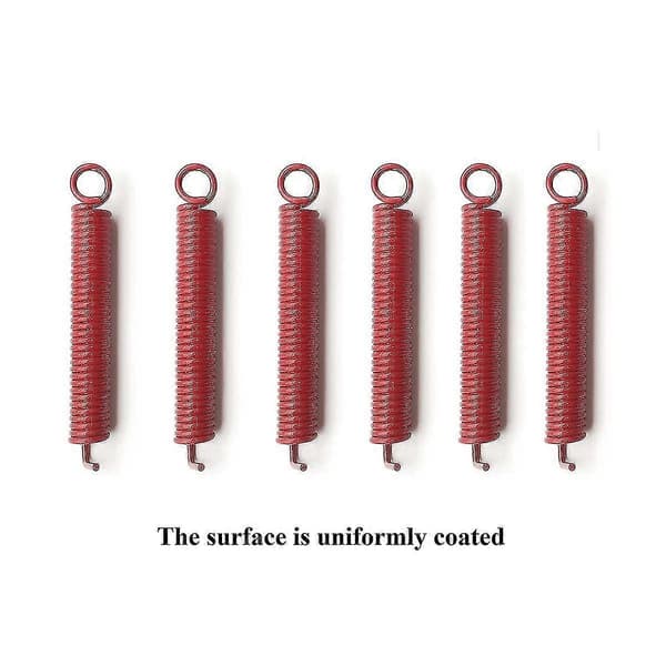 6-pack Noiseless Tremolo Springs, Electric Guitar Bridge Spring, Fits FR, , , DP Style Guitars Red Red