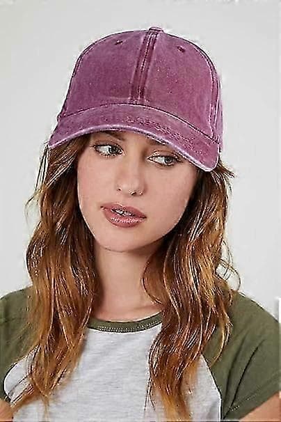 Baseballcapser for menn kvinner justerbar vasket bomullsbaseballcaps klassisk solhatt