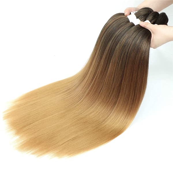 Pre-stretched Braiding Hair Ombre Brown 26 Inch 6 Packs