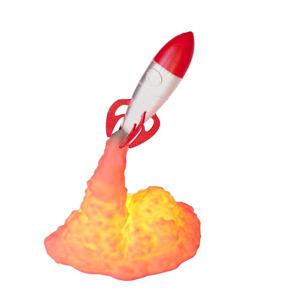 3D Printing Rocket Lamp Innovative Bedside Lamp USB Charging LED Night Light Indoor Decoration