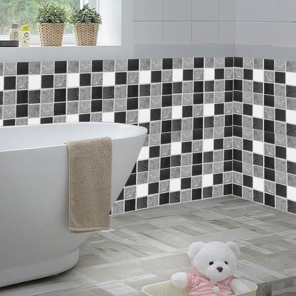PVC Ceramic Tile Wall Sticker Self-Adhesive Wallpaper for Home Kitchen Background Decoration