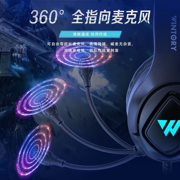 Hovedtelefoner, Hovedtelefoner Kablet Subwoofer Computer Hovedtelefoner Gaming Hovedtelefoner