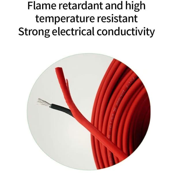 4 mm² solarkabel – 2 m længde (1 m sort + 1 m rød) – MC-4-stik inkluderet – 1000V DC-spænding, 30A strøm