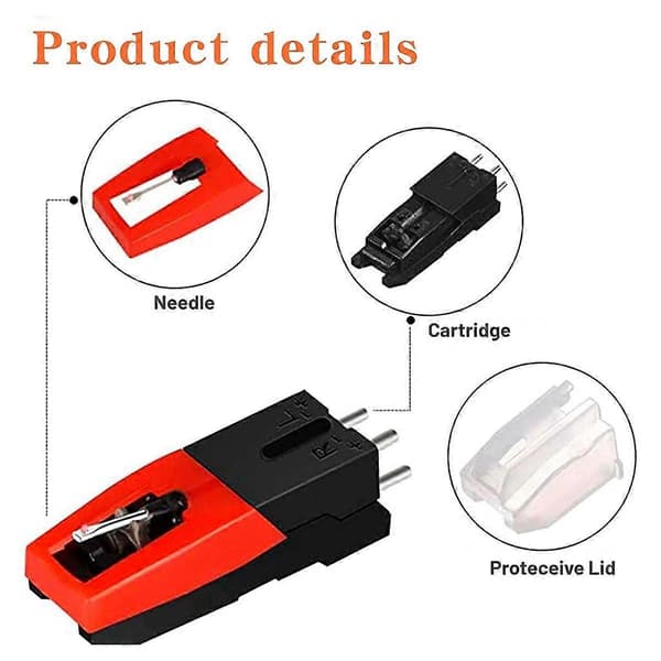 New Phonograph Ruby Stylus Turntable Stylus Vinyl Player Non-Moving Magnet Stylus Stylus Audio