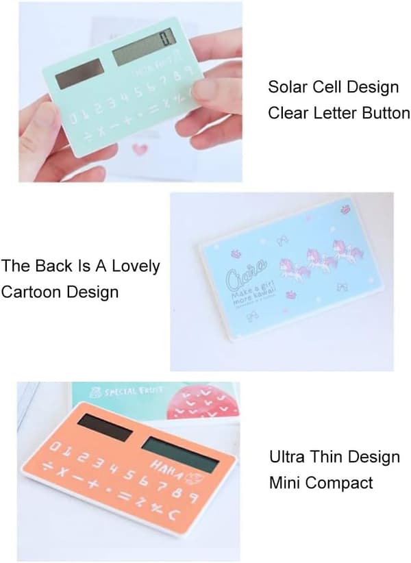 Calculator, Ultra-Thin Card Size Cute Cartoon DXGHC