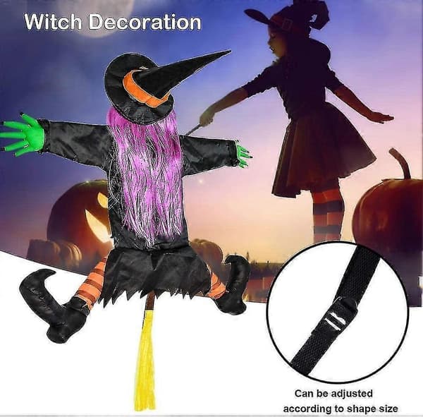 2025 For Halloween Decoration Witch Crashing Witch In Tree Halloween Decoration Halloween