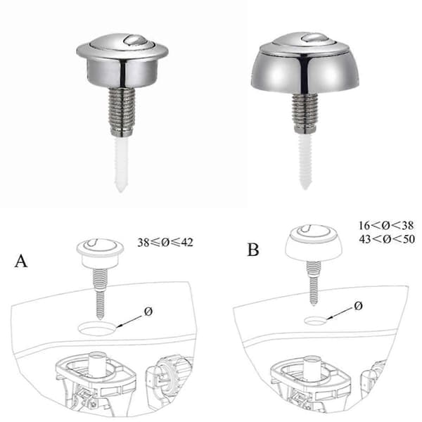 Til Flushwise Toilettank Skylleknap Erstatning Franske Drænknapper A 12 12